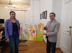 With Indian Ambassador